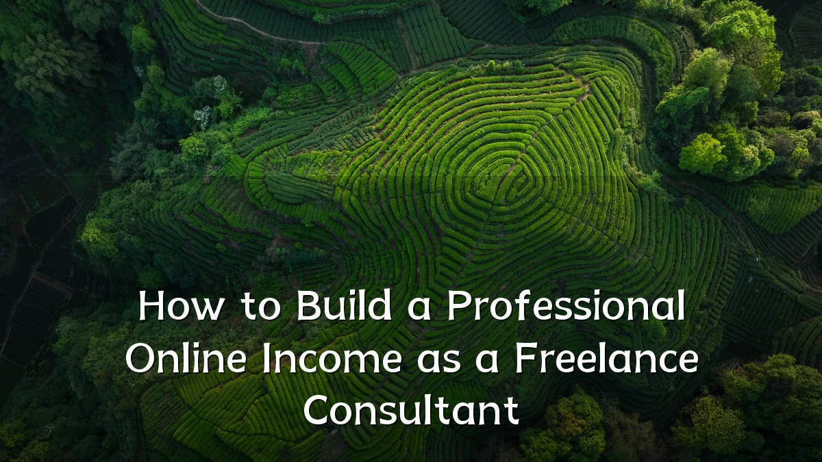 How to Build a Professional Online Income as a Freelance Consultant