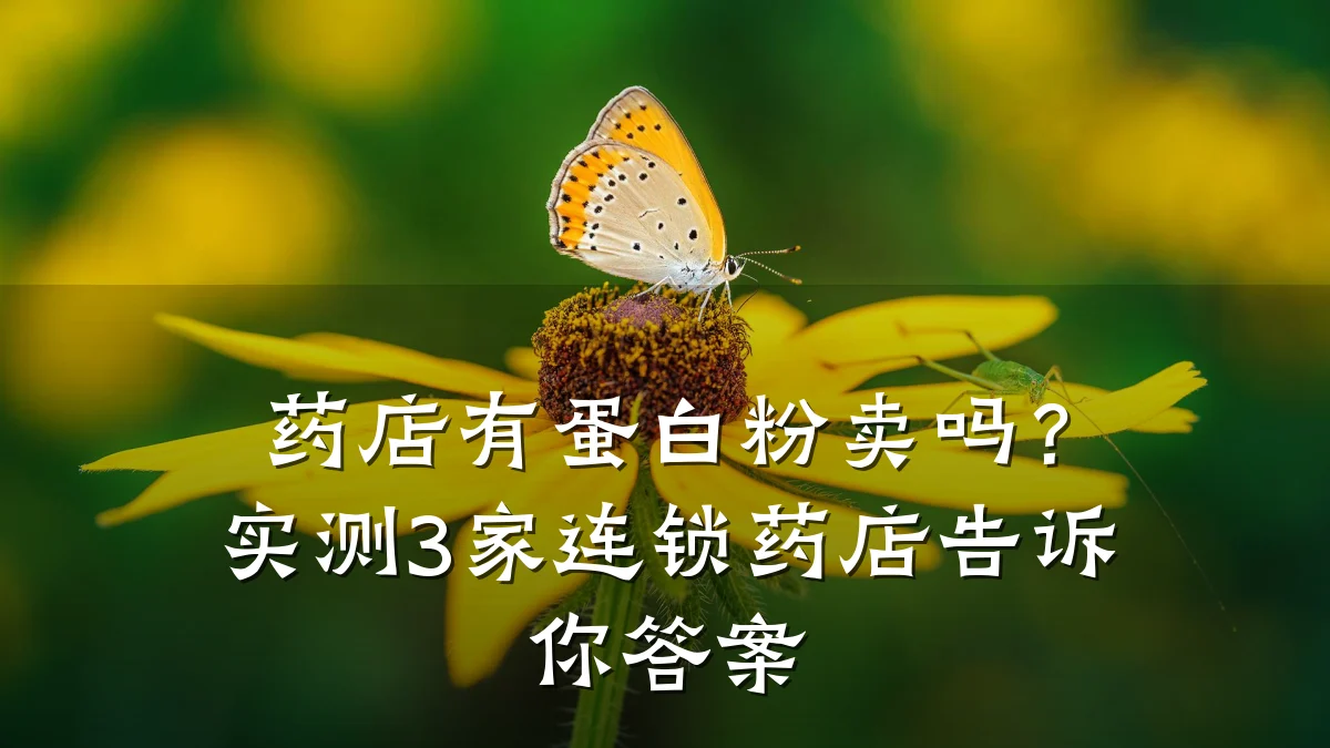 药店有蛋白粉卖吗?实测3家连锁药店告诉你答案